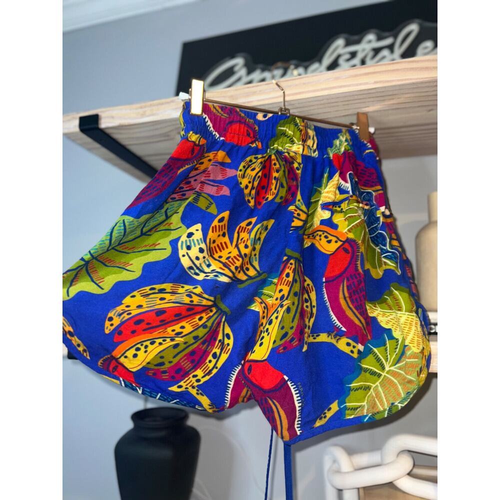 Farm Rio Beak and Bananas Pattern Colorful High Waisted Shorts Size XS - Picture 5 of 6